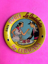 Mexican vintage tin tip tray ashtray Anis Cazalla La Andaluza Rum Cubacaña 1950s
