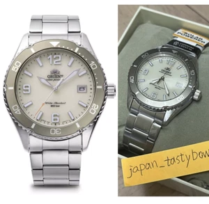 Orient Sports Mako 40 RN-WJ0003S White Dial Diver Stainless Solar Watch Men NEW - Picture 1 of 10