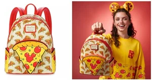2024 Mickey Mouse Pizza Loungefly Mini Backpack – Disney Eats - NWT - Picture 1 of 1