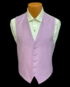 Men's After Six Wild Orchid Tuxedo Vest & Tie Free Shipping Big & Tall Sizes - Picture 1 of 7
