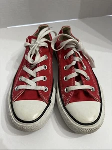 Converse All Star Chuck Taylor Red Low Top Made in USA - Taglia US Donna 6 Uomo 4 - Foto 1 di 10