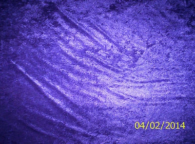 New Purple Crushed Panne Velour Solid 100% Polyester Fabric by the 1/4 yard - Image 1 of 4