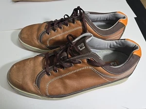 FootJoy FJ Contour Casual 54222 Brown Golf Shoes Spikeless Leather Men's 12 W - Picture 1 of 10