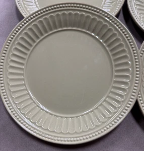 1x Nuevo Lote Lenox Perla Francesa Ranura Tomillo Verde Cuentas Todo Plato de Ensalada - Imagen 1 de 4