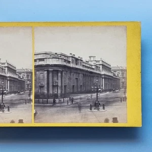 London Stereoview C1870 Real Photo England The Bank Of England Building - Picture 1 of 3
