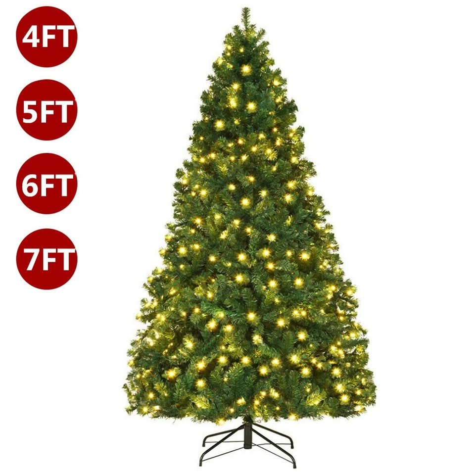 120-210cm Weihnachtsbaum mit LED Künstlicher Tannenbaum Kunstbaum Christbaum - Bild 1 von 4