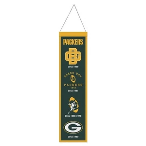 Green Bay Packers Banner Wool 8x32 Heritage Evolution Design - Picture 1 of 1