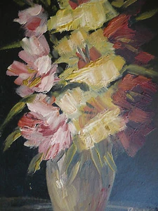 Ritter, impressionist modern mod floral bright colors mid Century design Vintage - Picture 1 of 7