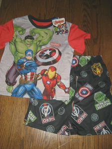 NEW Avengers Marvel Boys 10 sleepwear sleep pajama pjs set pajamas short sleeve - Picture 1 of 1