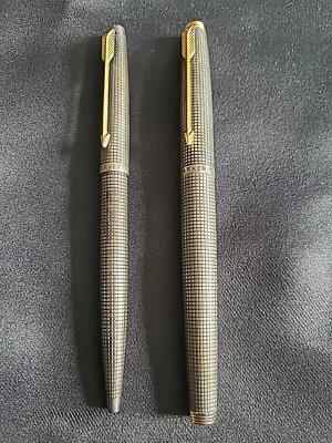 Juego de bolígrafos Parker de plata de ley vintage hechos en EE. UU. Foto 1 de 4