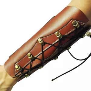 Cow Leather Archery Arm Guard Forearm Protector Gear String Bow Hunting Shooting - Picture 1 of 6