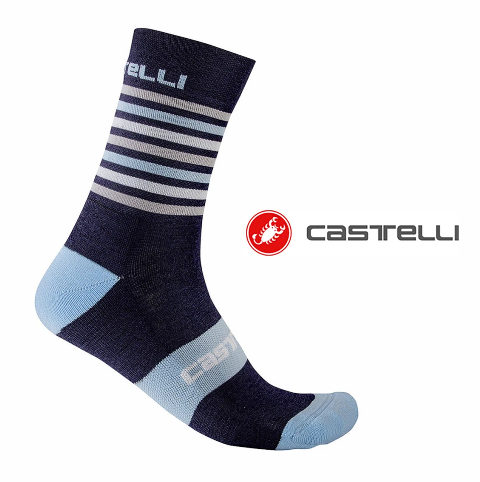 Castelli GREGGE Lana Merino Ciclismo Bicicleta Calcetines Azul Mediano/Pequeño EE. UU. 4-7 Nuevo en bolsa Foto 1 de 3