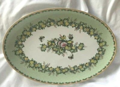 Williams Sonoma Famille Rose Oval Platter Green Floral NEW NLA - Image 1 of 4