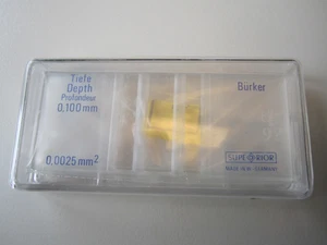 Zählkammer Bürker, einfache Teilung, 0,1 mm Tiefe mit 2 Deckgläser, geeicht - Bild 1 von 1