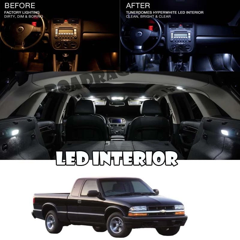 Kit de paquete de bombilla interior LED blanca para camioneta Chevrolet S-10 94-04 Foto 1 de 1
