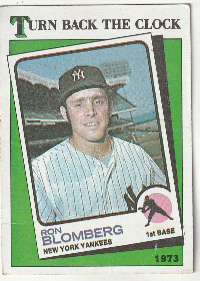 FREE SHIPPING-MINT-1988 Topps Turn Back The Clock Ron Blomberg #663 Yankees - Image 1 of 1
