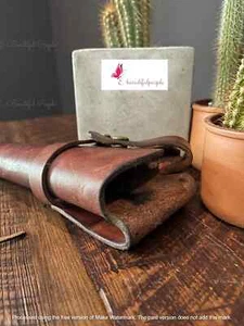 Western Leather Gun Revolver Holster BarrelSize 4"-6" handcrafted &Tooled Cowboy - Picture 1 of 5