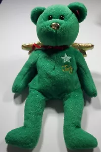 TY Beanie Baby ~ REGALO l'orso angelo verde GIOIA 2004 ~ peluche esclusivo 9" HALLMARK - Foto 1 di 3