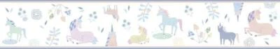 Marburg Tapete 45824 Kids Walls weiß bunt Einhorn Unicorn Borde Bordüre Vlies  - Bild 1 von 4