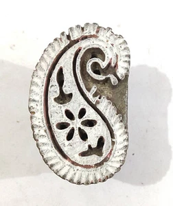 Bloque de estampillas de impresión talladas a mano de madera para impresión de telas #ZEFB-12 - Imagen 1 de 7