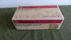 Box of 12 - GE 24779 - Blunt Tip Decorative Lamp Bulb 60W Clear BC 60BC/CL/PRO - Picture 1 of 8