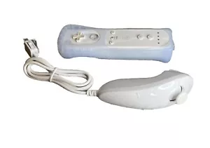 Wii Remote Controller White And Nun Chuck,Silicone Sleeve NEW - Picture 1 of 9