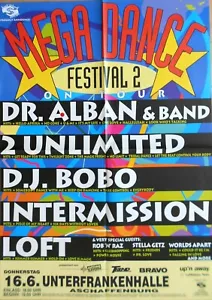 MEGA DANCE 2 1994 ASCHAFFENBURG - Concert Poster - Konzert Plakat - A1 F/N / 300 - Picture 1 of 1