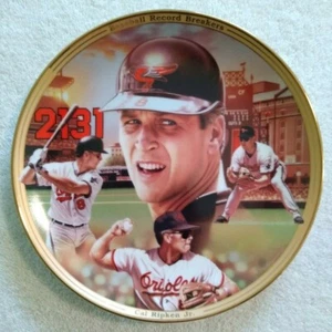 8" Cal Ripken Jr Record Breakers Bradford Exchange Collectors Plate 1995 #ed - Bild 1 von 5