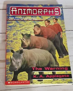 Animorphs Series # 16 The Warning by K. A. Applegate FIRST PRINTING Rhino - Picture 1 of 6