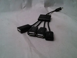 HUB USB 4 puertos USB alimentación carga OTG concentrador cable para teléfono tableta Android - Imagen 1 de 3