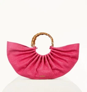 Bolso de mango superior Cult Gaia Banu mini ventilador - rosa Qajar (rosa caliente) - Imagen 1 de 3