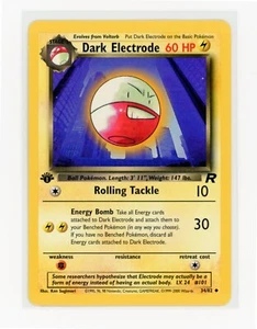 Pokémon TCG - Team Rocket 1st Edition Dark Electrode - Foto 1 di 2