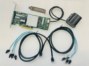 Adaptec ASR-8805 PCI-E 3.0 1GB 12Gb/s RAID Card + 2*SFF-8643 SATA cable +Battery - Bild 1 von 7