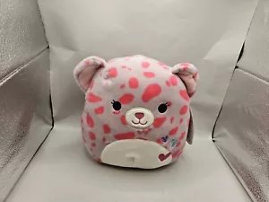 Squishmallow 8" Lorie Leopard NWT Plush Cheetah Cat Hearts Valentines Love Gift - Picture 1 of 16