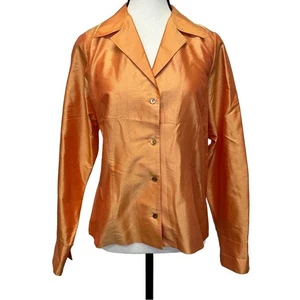 Talbots Collection Blazer aus reiner Seide - Größe 14, goldorange - 100% Seide - Bild 1 von 10