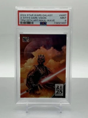 2024 Topps Star Wars Galaxy Art Of Maul AM-7 A Sith's Dark Vision Wave /99 PSA 9 - Image 1 of 2