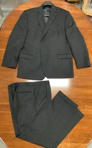 Ralph Lauren Hombres Negro Pin Rayas 2 Piezas Traje Blazer Talla 48R Pantalones Talla 40x29 - Imagen 1 de 13