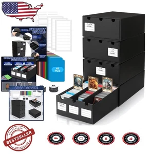 Stapelbare Aufbewahrungsbox aus Karton für 18000+ Sammelkarten - robust & organisiert - Bild 1 von 9