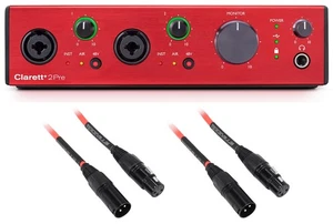 Focusrite Clarett+ 2Pre USB-C Audio Recording Interface + (2) XLR Cables - Picture 1 of 8