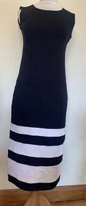 RRP£79 BNWT Hobbs London Hollie Breton Dress Navy/white Sz8 - Picture 1 of 8