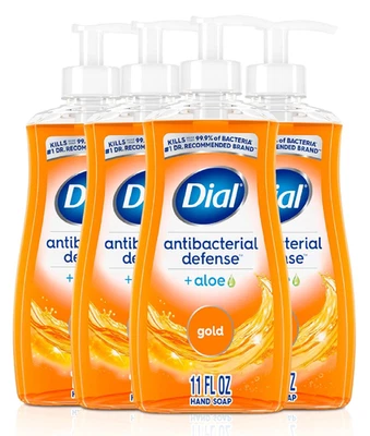 Jabón de manos líquido antibacteriano dorado 11 fl oz paquete de 4 Foto 1 de 4