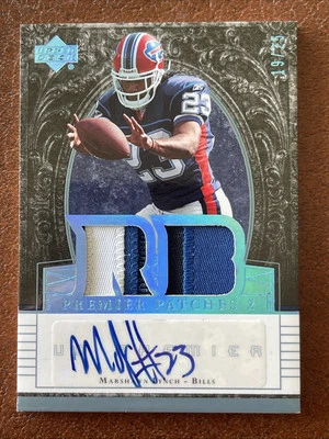 2007 UpperDeck PREMIER PATCHES 2 Marshawn Lynch Rookie Patch Auto /25 RPA SSP - Image 1 of 2