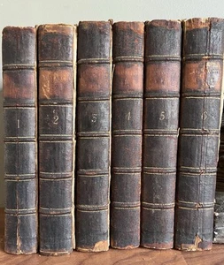 Plutarch's Lives Complete 6 Volume Set From 1770 John & William Langhorne - Picture 1 of 23