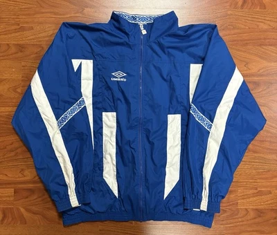Vintage Blue And White Umbro Windbreaker: XL - Image 1 of 4
