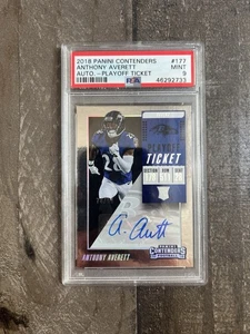 Boleto de playoffs Contenders 2018 Anthony Averett automático/99 PSA 9 Baltimore Ravens - Imagen 1 de 2