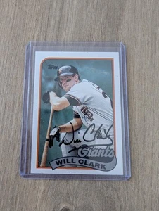 1989 Topps Will Clark Autographed Card On Card In Person - Picture 1 of 2