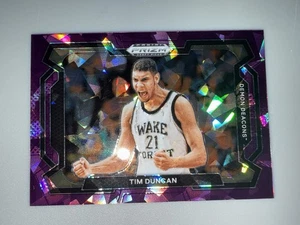 2024-25 Panini Prizm Draft Picks Prizms Purple Ice #63 Tim Duncan 085/149 - Picture 1 of 2