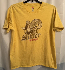 Golden Yellow Shiner Bock Graphic T-Shirt Men’s Size XL - Picture 1 of 6