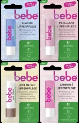 BEBE Babylippenbalsam weiche Rose - klassisch - Perlenglanz - Reparaturbalsam 3 in1 - Original