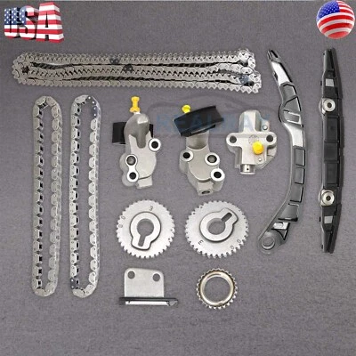 定时链条套件适用于日产英菲尼迪 Skyline 370Z G37 M37 FX37 Q60 Q70 QX70 3.7L — 第 1/4 张图片